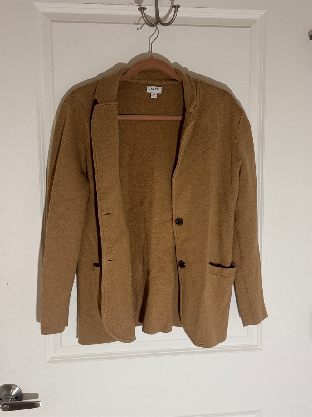 J. Crew Camel Knit Cardigan Blazer Jacket